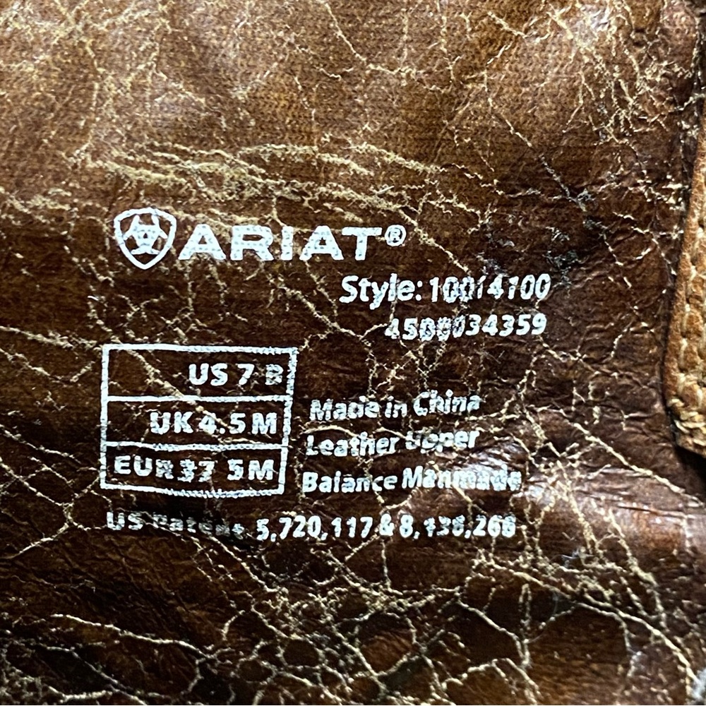 Ariat Cowboy Boots Women’s Size 7 Brown Desert Holly Western Cowgirl Boots - Picture 8 of 10